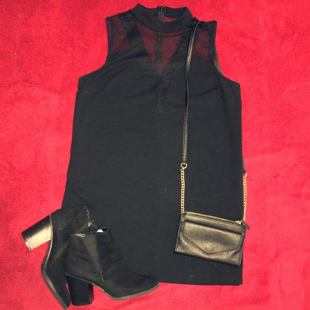 Black Choker Mini Dress